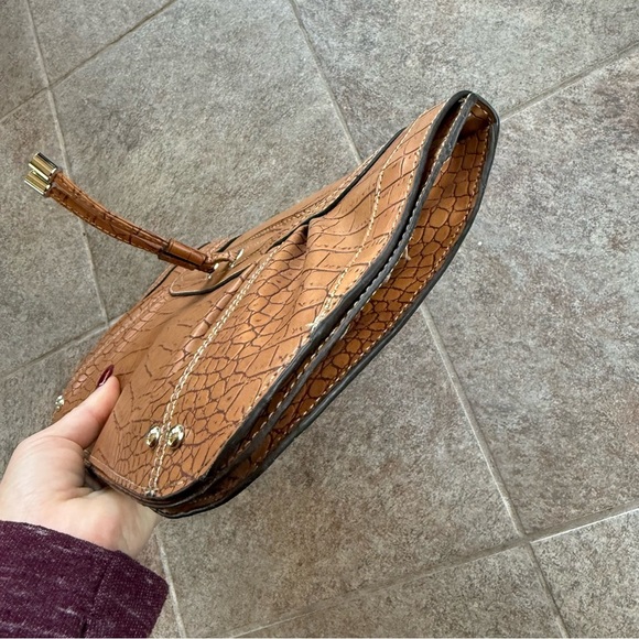 Nine West Brown Crocodile-Embossed Clutch NWOT - Picture 7 of 11